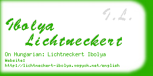 ibolya lichtneckert business card